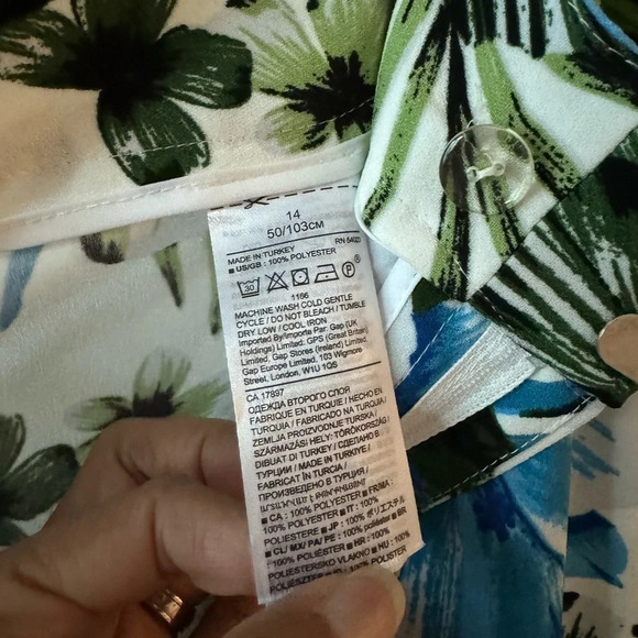 NWT Banana Republic High Waist Tropical Floral Wide Leg Pants Trousers S… - Picture 5 of 11